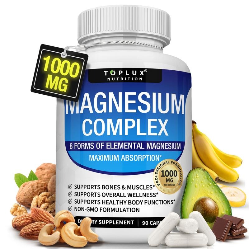 Magnesium Complex 8 Essential Magnesium Supplement 1000mg Fitness Edible