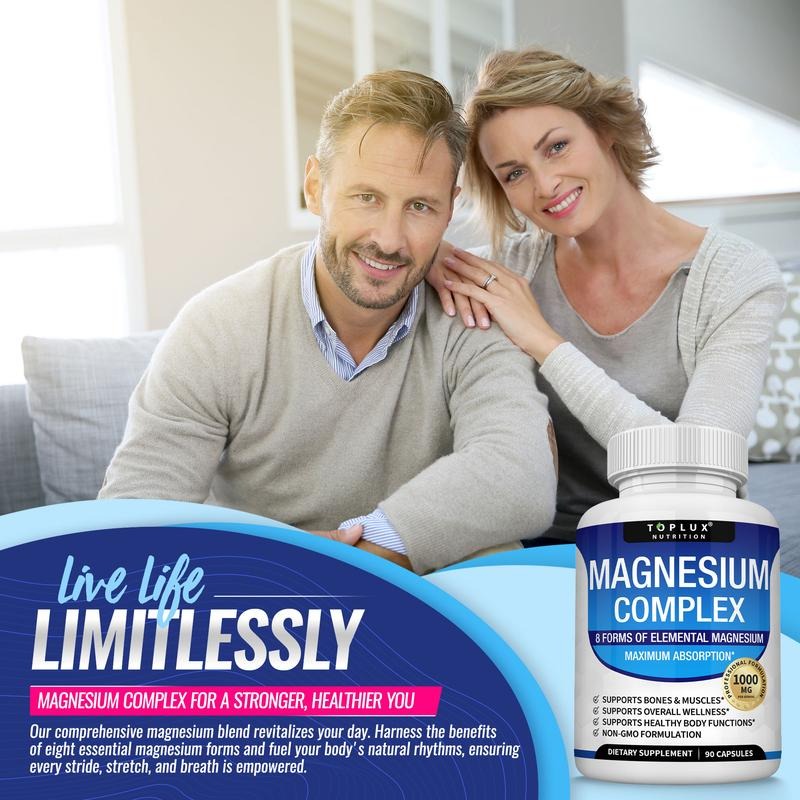 Magnesium Complex 8 Essential Magnesium Supplement 1000mg Fitness Edible